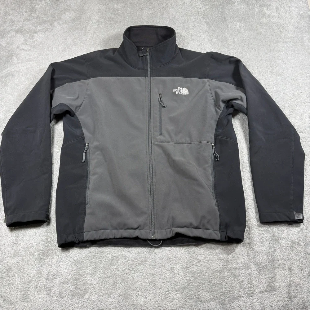 The North Face Apex Bionic Softshell Jacket Mens XXL Gray Full Zip AMVY F13 T183